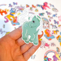 My Little Pony 3” G1 Ice Crystal Sticker, Bottle, Laptop Decal  Friendship is Magic Retro MLP