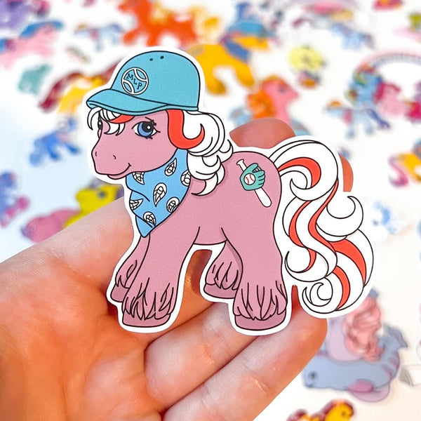 My Little Pony 3” G1 Slugger Sticker, Bottle, Laptop Decal  Friendship is Magic Retro MLP