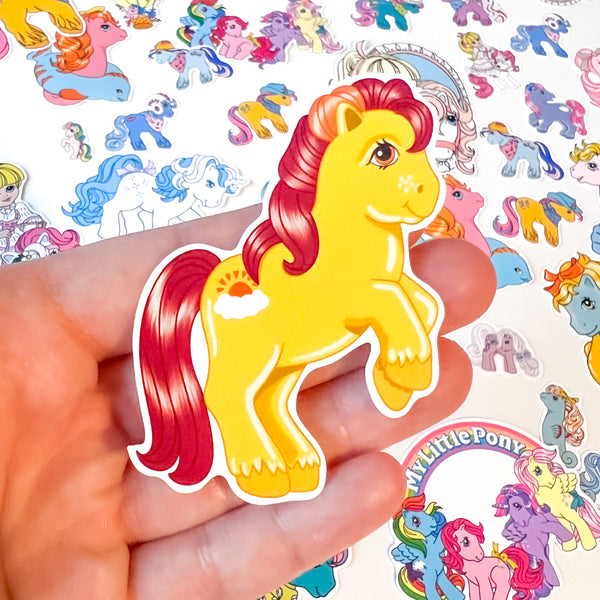 My Little Pony 3” G1 Sunburst Sticker, Bottle, Laptop Decal  Friendship is Magic Retro MLP