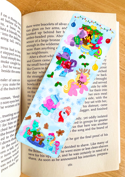 MLP G3 Christmas Themed Bookmark Retro Laminated (one count) - single sided