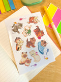 Cute Kittens Sticker Sheets (One Count) Bullet Journal Stickers