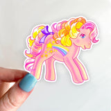 My Little Pony 3” Rainbow Curl Sticker Theme Vinyl Artwork, Water Bottle, Tumbler, Decal Friendship is Magic Vintage Retro