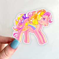 My Little Pony 3” Rainbow Curl Sticker Theme Vinyl Artwork, Water Bottle, Tumbler, Decal Friendship is Magic Vintage Retro