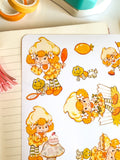 Lemon 80s Cartoon Nostalgic Sticker Sheet (one count) | Stationery, Bujo Stickers, Planner, Bullet Journal Strawberry Shortcake Cottage Core