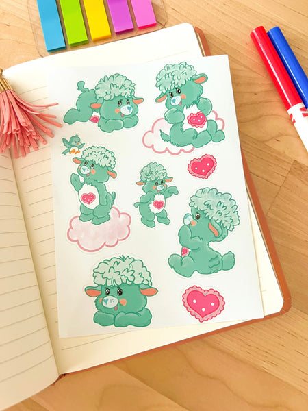 Care Bears Retro Sticker Sheet | Stationery , Bujo Stickers, Planner Stickers, Bullet Journaling Stickers 80s Cartoon Cousins
