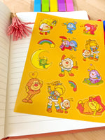 Rainbow Brite 80s Cartoon Nostalgic Sticker Sheet (one count) | Cute Stationery , Bujo Stickers, Planner, Bullet Journal Retro Vintage