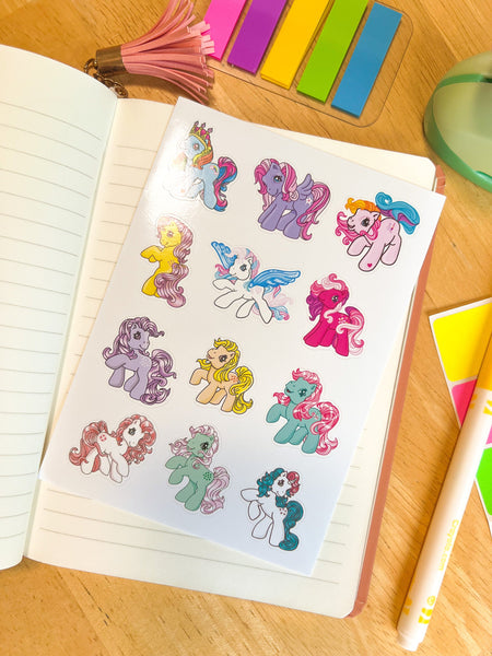My Little Pony Friends G3 Sticker Sheet | Cute Stationery , Bujo Stickers, Planner Stickers, Bullet Journaling Stickers