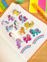 My Little Pony Friends G1 Sticker Sheet | Cute Stationery , Bujo Stickers, Planner Stickers, Bullet Journaling Stickers