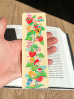 Strawberry Themed Bookmark Retro 80s style Laminated (one count) - single sided