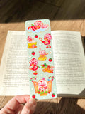 Strawberry Friends Themed Bookmark Retro Vintage Laminated (one count) - single sided