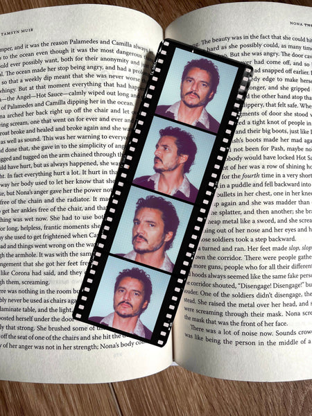 Pedro Pascal Bookmark Themed Photo - Laminated (glossy)- Books, Journals, Notebooks, Planners