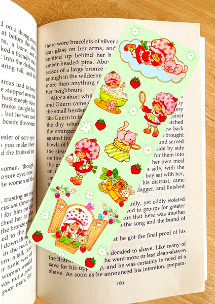 Strawberry Shortcake Themed Bookmark Retro Laminated (one count) - single sided