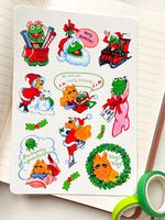 Christmas Muppets Nostalgic Sticker Sheet (one count) | Cute Stationery , Bujo Stickers, Planner, Bullet Journal