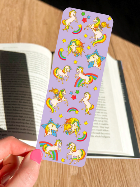 Rainbow Brite Horse Themed Bookmark Retro Laminated (one count) - single sided