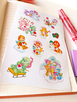 Care Bears Christmas Retro Sticker Sheet | Stationery , Bujo Stickers, Planner Stickers, Bullet Journaling Stickers 80s Cartoon