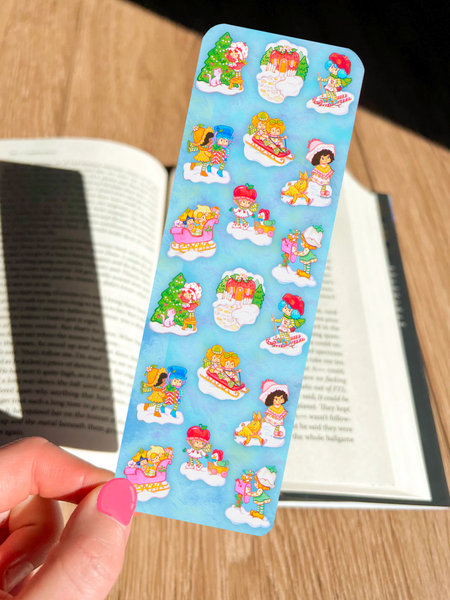 Christmas Strawberry Shortcake Themed Bookmark Retro Laminated (one count) - single sided