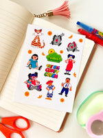 The Big Comfy Couch Sticker Sheet (one count) - nostalgic cartoon, stationery, journal scrapbooking